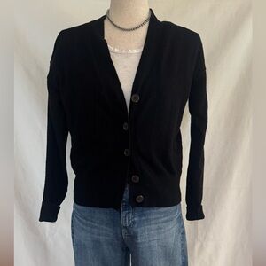 Style & Co. Button-Up Black Cardigan Sweater